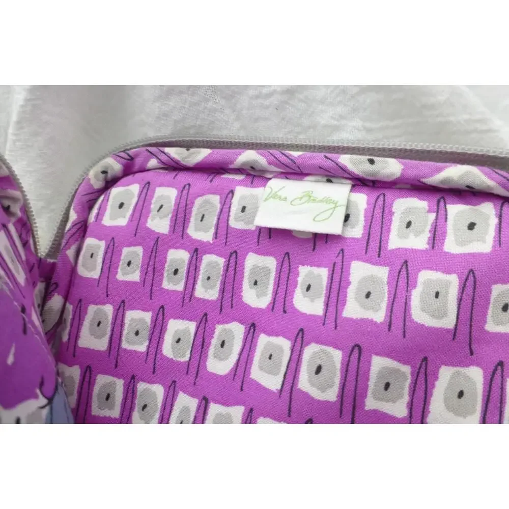VERA BRADLEY Tablet Case Quilted Floral Green Gray Purple Padded Cover10x7 C5